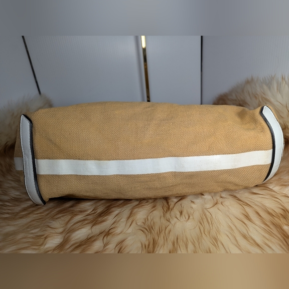 Burberry Logo Printed Raffia Tote bag - Picture 6 of 10